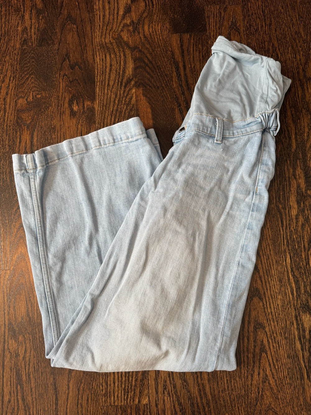 H&M MAMA Light Blue Wide Leg Maternity Jeans